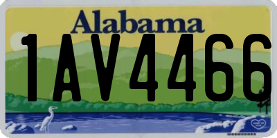 AL license plate 1AV4466