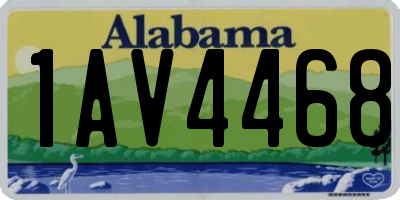 AL license plate 1AV4468