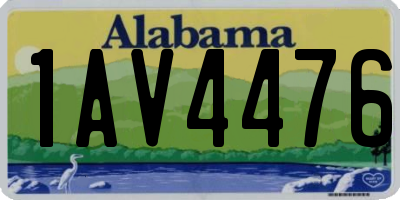 AL license plate 1AV4476