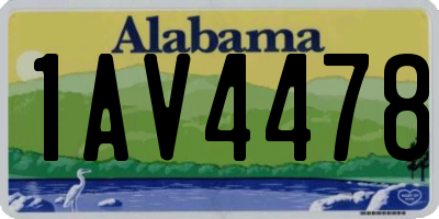 AL license plate 1AV4478