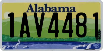 AL license plate 1AV4481