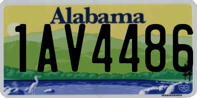 AL license plate 1AV4486