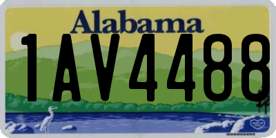 AL license plate 1AV4488