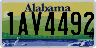 AL license plate 1AV4492