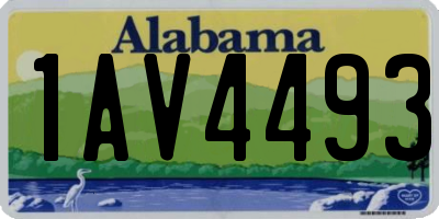 AL license plate 1AV4493