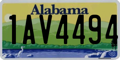 AL license plate 1AV4494