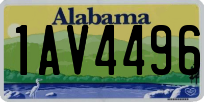 AL license plate 1AV4496