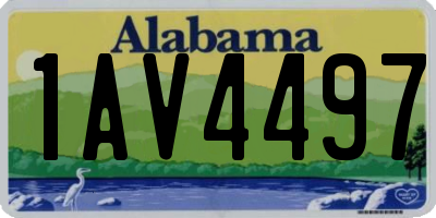 AL license plate 1AV4497