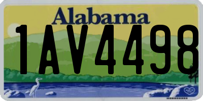 AL license plate 1AV4498