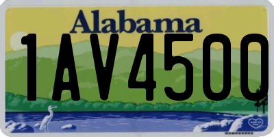 AL license plate 1AV4500