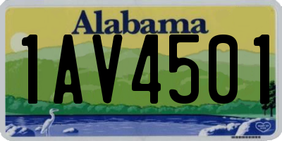 AL license plate 1AV4501