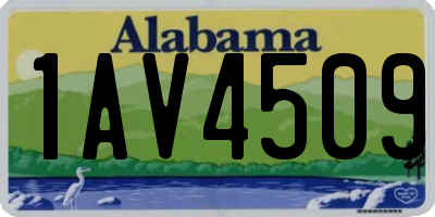 AL license plate 1AV4509