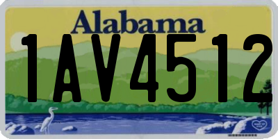 AL license plate 1AV4512