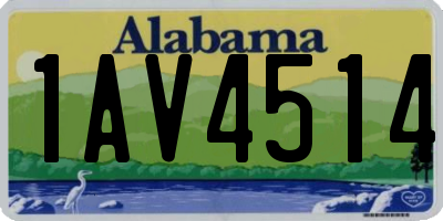 AL license plate 1AV4514