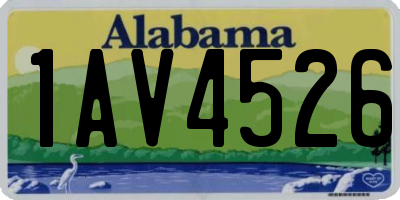 AL license plate 1AV4526