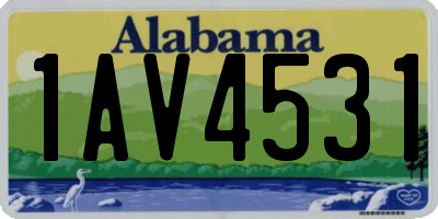 AL license plate 1AV4531