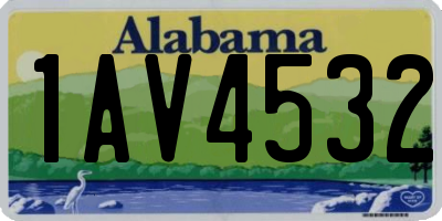 AL license plate 1AV4532