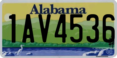 AL license plate 1AV4536