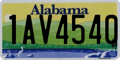 AL license plate 1AV4540