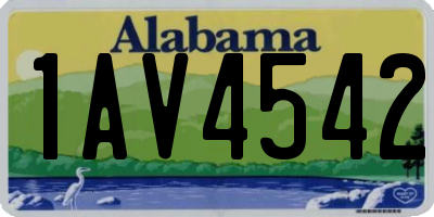AL license plate 1AV4542