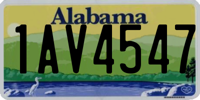 AL license plate 1AV4547