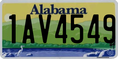 AL license plate 1AV4549