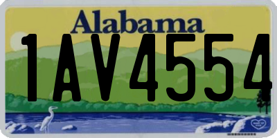AL license plate 1AV4554