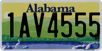 AL license plate 1AV4555