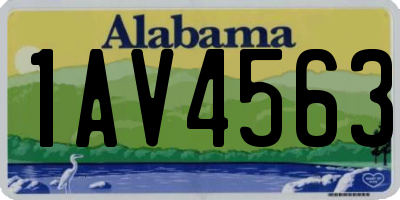 AL license plate 1AV4563