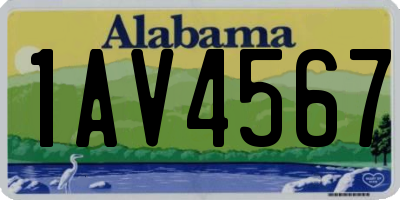 AL license plate 1AV4567