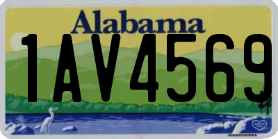 AL license plate 1AV4569