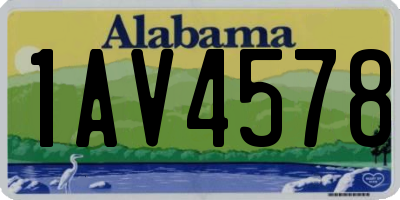 AL license plate 1AV4578