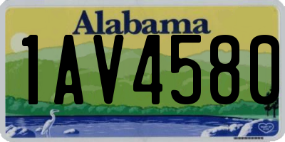 AL license plate 1AV4580