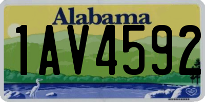 AL license plate 1AV4592