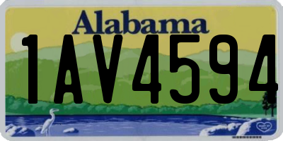 AL license plate 1AV4594