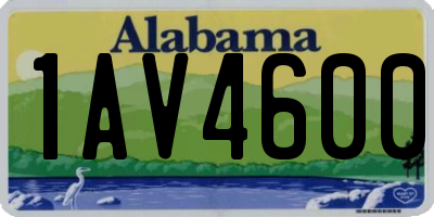 AL license plate 1AV4600