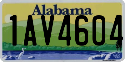 AL license plate 1AV4604