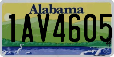 AL license plate 1AV4605