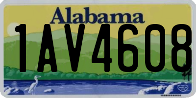 AL license plate 1AV4608