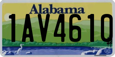 AL license plate 1AV4610