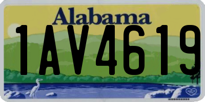 AL license plate 1AV4619