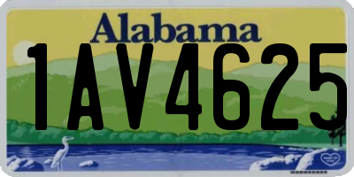 AL license plate 1AV4625