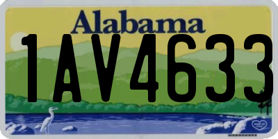 AL license plate 1AV4633