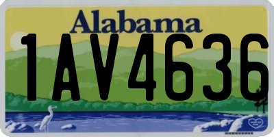 AL license plate 1AV4636