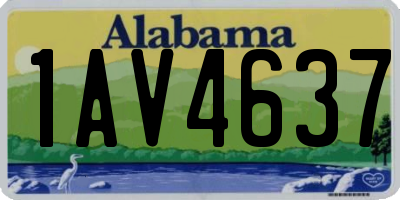 AL license plate 1AV4637
