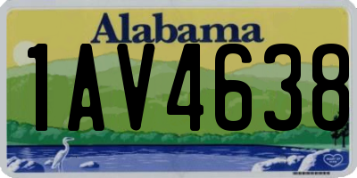 AL license plate 1AV4638