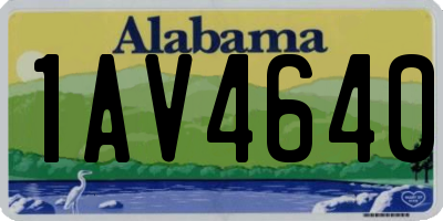 AL license plate 1AV4640