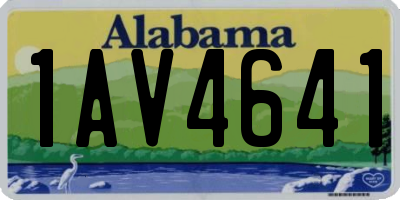 AL license plate 1AV4641