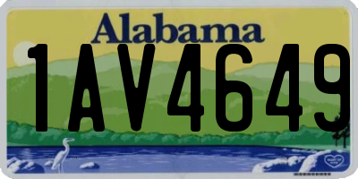 AL license plate 1AV4649