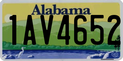 AL license plate 1AV4652